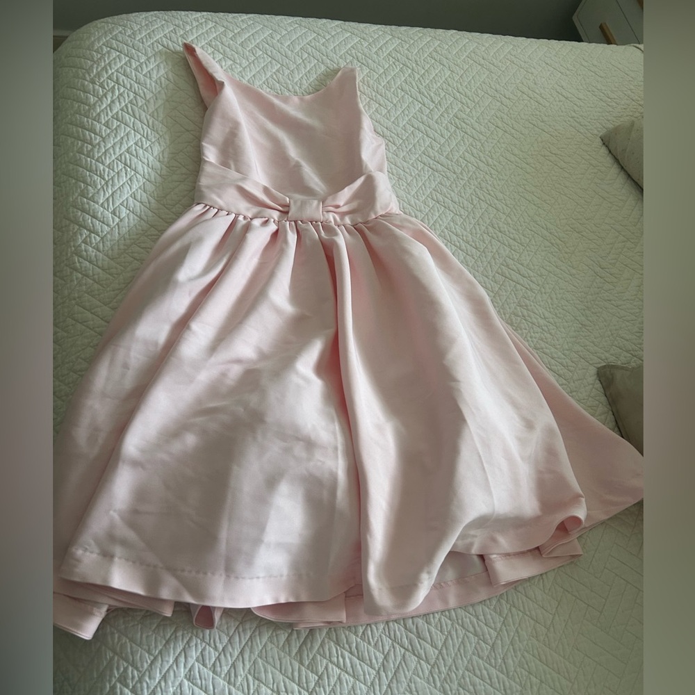Janie and Jack Pale Pink Satin Girls' Formal Dress